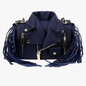 Fringed Moto Jacket Crossbody